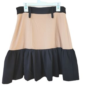 Karina Grimaldi black and tan mini skirt size small